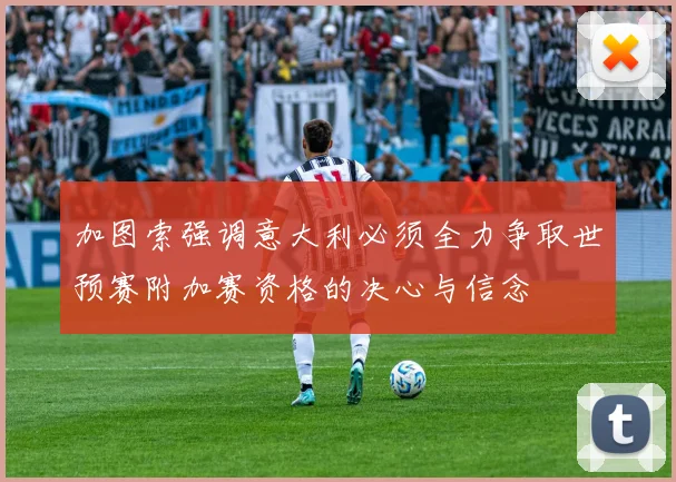 加图索强调意大利必须全力争取世预赛附加赛资格的决心与信念